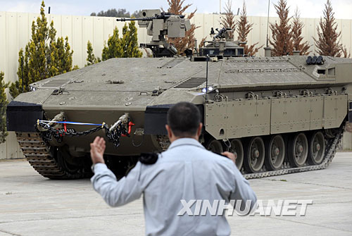 3月2日,在以色列中部某軍事基地,以色列國防軍展示最新型